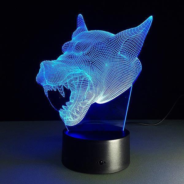 3d Illusion Lamp Wolf | Wolf-Horde-16 changing colors-