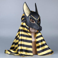 Anubis Wolf Mask: symbol of divinity | Wolf-Horde-Mask + scarf-