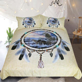 Dream Catcher Queen Comforter Set | Wolf-Horde-Simple (172x218)-