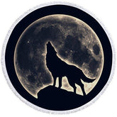 Full Moon Wolf Beach Towel | Wolf-Horde-100cm-