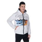 Game Of Thrones Fleece Jacket | Wolf-Horde White / S