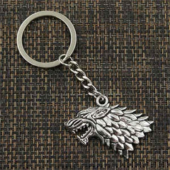 Game Of Thrones Stark Keychain | Wolf-Horde-Silver-