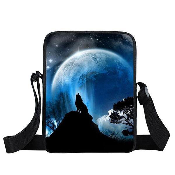 Shoulder bag howling wolf | Wolf-Horde-howling-