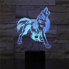 Howling Wolf Lamp | Wolf-Horde-16 changing colors-