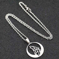 Howling Wolf Necklace | Wolf-Horde-Silver-