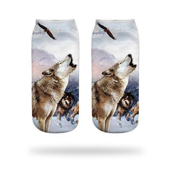 Howling Wolf Socks | Wolf-Horde-wolf howling-