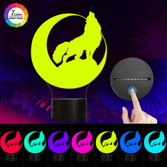 Howling Wolf Touch Lamp | Wolf-Horde Touch 7 changing colors