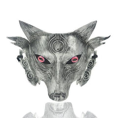 Kabuki Wolf Mask silver