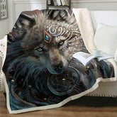Large Wolf Blanket | Wolf-Horde-75cmx100cm-