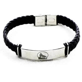 Mens Leather Wolf Bracelet | Wolf-Horde-