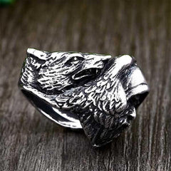 Norse Viking Wolf Ring | Wolf-Horde-54mm-