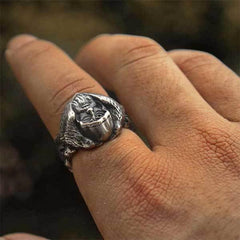 Norse Viking Wolf Ring | Wolf-Horde-54mm-