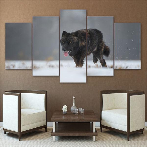 The Black Wolf Painting | Wolf-Horde-Small-