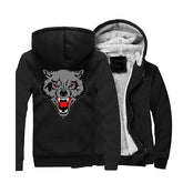 Timber Wolf Fleece Jacket | Wolf-Horde Black