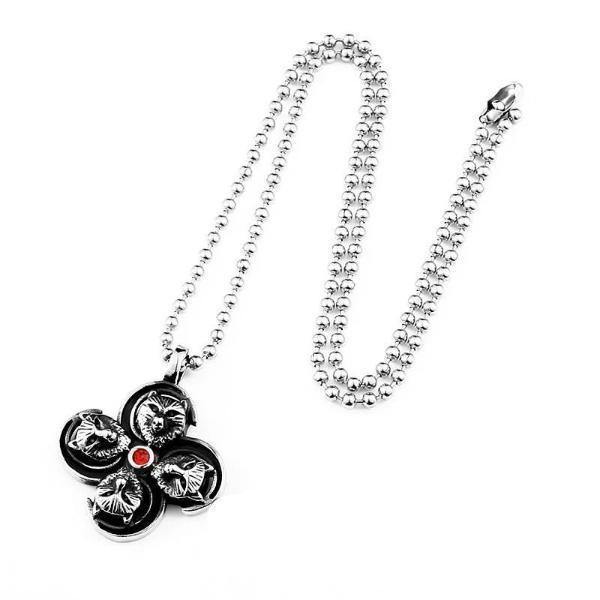 Viking Wolf Head Necklace | Wolf-Horde-Silver-