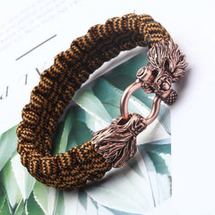 Vintage Woven Rope Wolf Bracelet | Wolf-Horde-165MM-