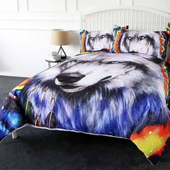 White Wolf Bedding Set | Wolf-Horde-Simple (172x218)-
