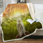 White wolf blanket: symbol of freedom | Wolf-Horde-75cmx100cm-
