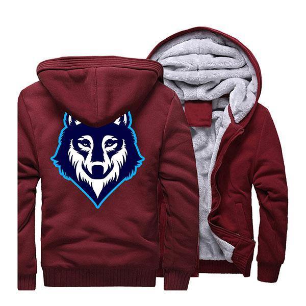 Wolf Fur Mens Jacket | Wolf-Horde Red