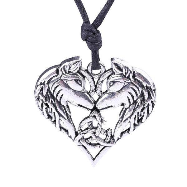 Wolf Heart Necklace | Wolf-Horde-Silver-