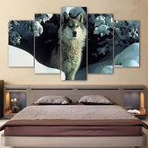 Wolf in Snow Painting | Wolf-Horde-Small-
