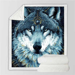 Wolf Print Fleece Blanket | Wolf-Horde-75cmx100cm-