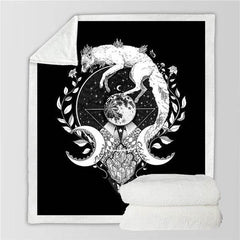 Wolf Spirit Blanket | Wolf-Horde-Black-