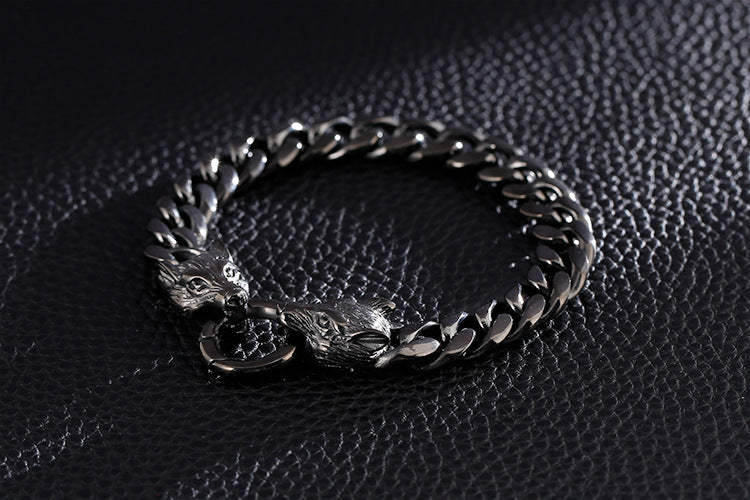 WOMEN WOLF BRACELET (STEEL)