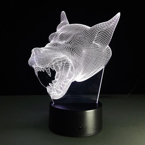 3d Illusion Lamp Wolf | Wolf-Horde-16 changing colors-