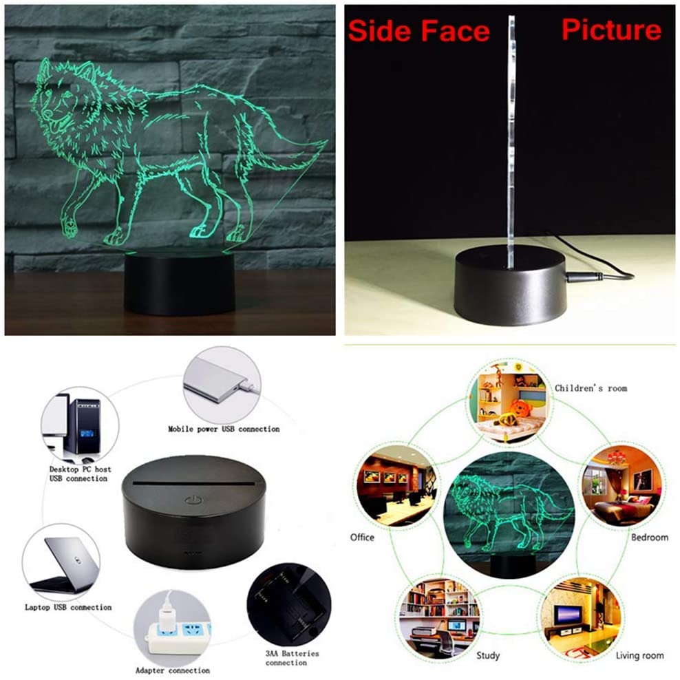 3d Led Hologram Lamp | Wolf-Horde