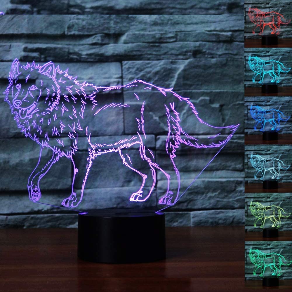 3d Led Hologram Lamp | Wolf-Horde