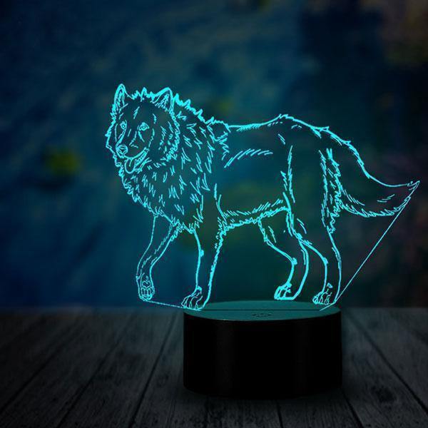 3d Led Hologram Lamp | Wolf-Horde