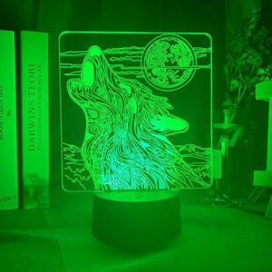 3d Led Moon Lamp | Wolf-Horde-16 changing colors-