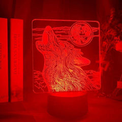 3d Led Moon Lamp | Wolf-Horde-16 changing colors-
