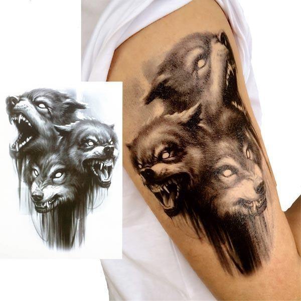 Aggressive Wolf Tattoo | Wolf-Horde-Aggressive-