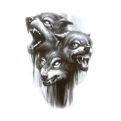 Aggressive Wolf Tattoo | Wolf-Horde-Aggressive-