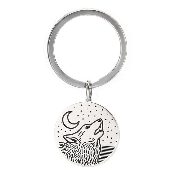 Alpha Wolf Keychain | Wolf-Horde-Lunar cry-