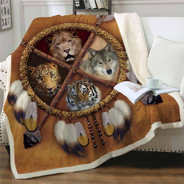 GC GAVENO CAVAILIA 3D Animal Wolf Blanket, Warm & Cosy Bed Throw, Super  Soft Thow Blanket, Multi, 150X200 Cm : : Home & Kitchen