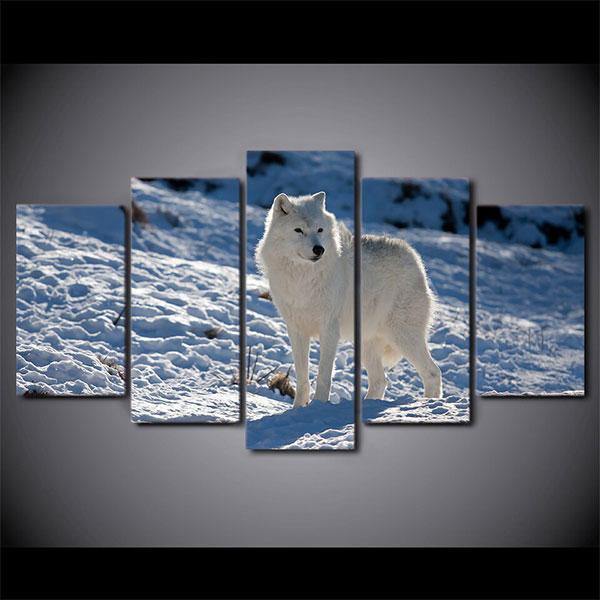 Arctic Wolf painting | Wolf-Horde-Small-