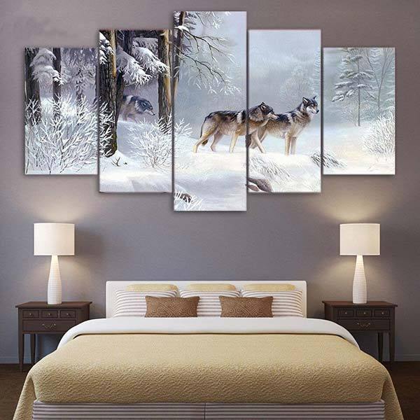 Artic Wolf Snow Painting | Wolf-Horde-Small-