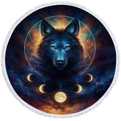 Astral Wolf Beach Towel | Wolf-Horde-100cm-