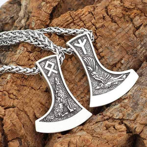 Axe Wolf Necklace | Wolf-Horde-Silver-