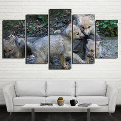 Baby Wolf Painting | Wolf-Horde-Small-