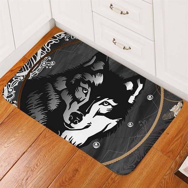 Black Timber Wolf Rug | Wolf-Horde-40x60cm-