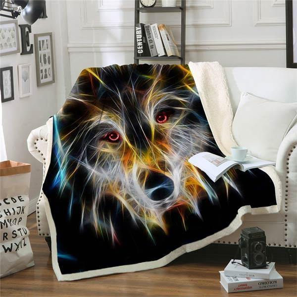 Black Wolf Blanket | Wolf-Horde-130cmx150cm-