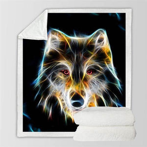 Black Wolf Blanket | Wolf-Horde-130cmx150cm-