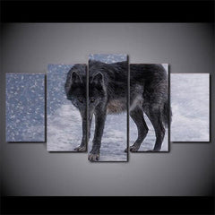 Black Wolf Shadow Painting | Wolf-Horde-Small-