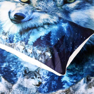 Blue Wolf Bed Set | Wolf-Horde-Simple (172x218)-