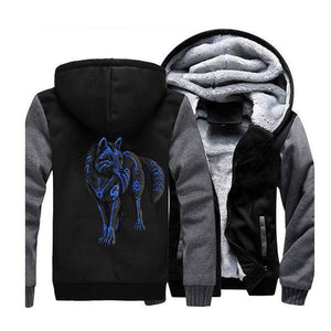 Blue Wolf Jacket | Wolf-Horde Dark Gray Black