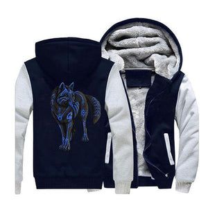 Blue Wolf Jacket | Wolf-Horde Gray Dark Blue